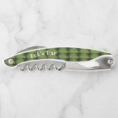 Korkenzieher des grünen Gemusterten Kellners (Rückseite)