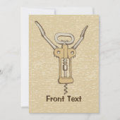 Korkenzieher Einladung (Vorderseite)