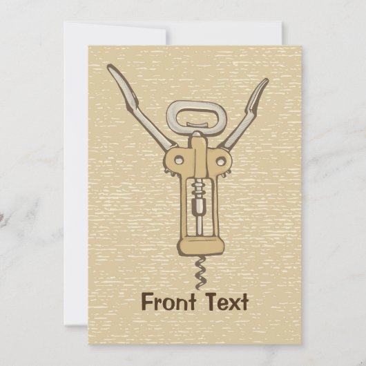 Korkenzieher Einladung (Vorderseite)