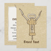 Korkenzieher Einladung (Vorne/Hinten)