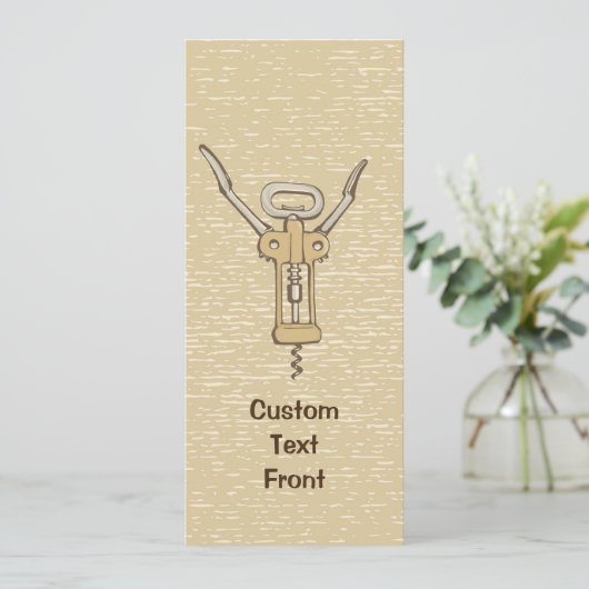 Korkenzieher Einladung (Stehend Vorderseite)