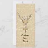 Korkenzieher Einladung (Vorderseite)