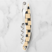 Korkenzieher Flaschenöffner Beige und Schwarz (Vorderseite)