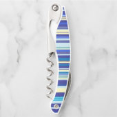 Korkenzieher Flaschenöffner Blauer Streifen (Vorderseite)