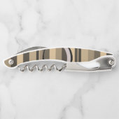 Korkenzieher Flaschenöffner Braun und Beige (Rückseite)