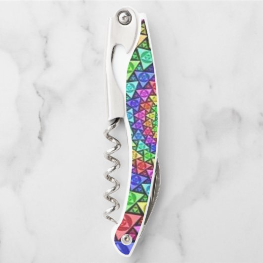 Korkenzieher Flaschenöffner farbig (Vorderseite)