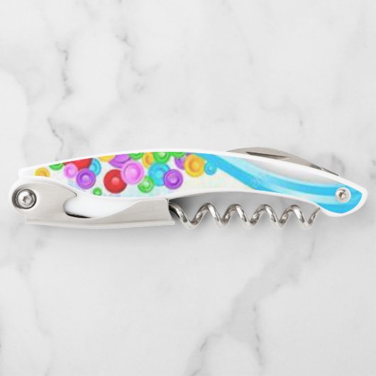 Korkenzieher Flaschenöffner farbig (Vorderseite)