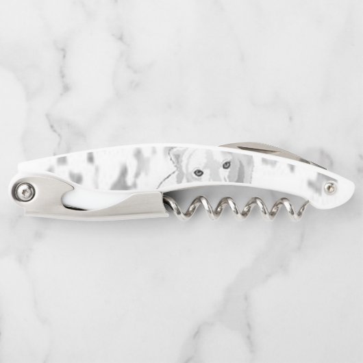 Korkenzieher Flaschenöffner Polar-Bär (Vorderseite)