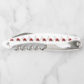 Korkenzieher Flaschenöffner Rote Rose (Rückseite)