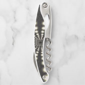 Korkenzieher Flaschenöffner Schwarz-Weiß (Rückseite)