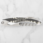 Korkenzieher Flaschenöffner Schwarz-Weiß (Vorderseite)