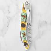 Korkenzieher Flaschenöffner Sonnenblume Schmetterl (Rückseite)