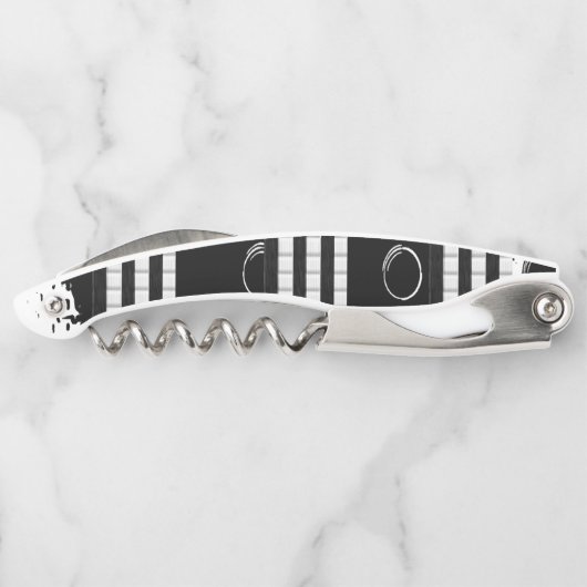 Korkenzieher Flaschenöffner Streifen (Rückseite)