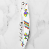 Korkenzieher Flaschenöffner Streifen Fisch (Vorderseite)