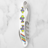 Korkenzieher Flaschenöffner Streifen Fisch (Rückseite)