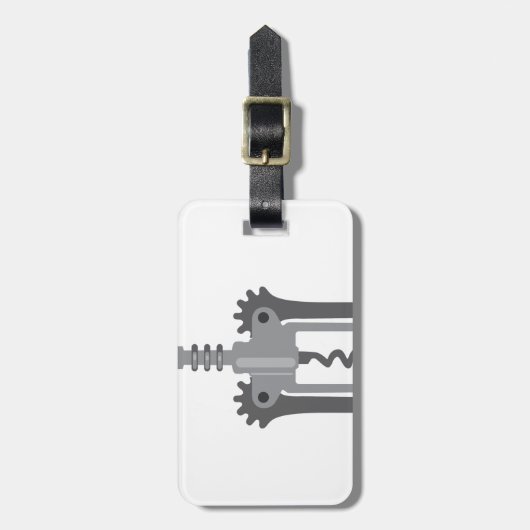 Korkenzieher Gepäckanhänger (Vorderseite vertikal)