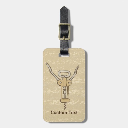 Korkenzieher Gepäckanhänger (Vorderseite vertikal)