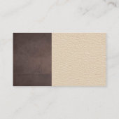 Korkenzieher | Hintergrund für braunes Texturleder Visitenkarte (Rückseite)