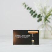 Korkenzieher in Weinflasche Visitenkarte (Stehend Vorderseite)