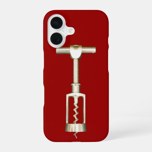 Korkenzieher iPhone 16 Hülle (Rückseite)