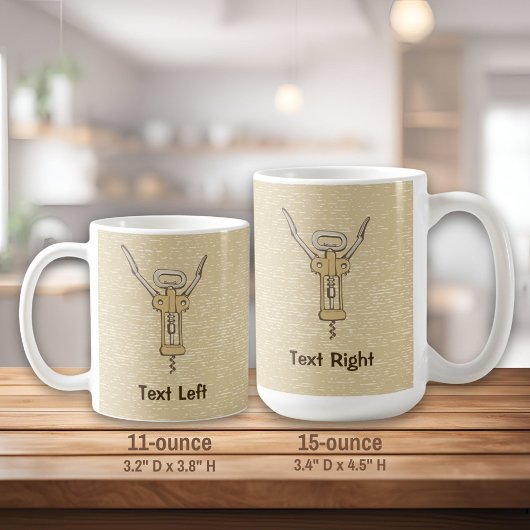 Korkenzieher Kaffeetasse