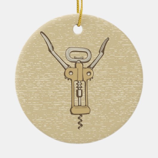 Korkenzieher Keramik Ornament (Vorne)