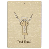 Korkenzieher Klemmbrett (Rückseite)