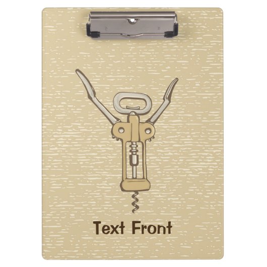 Korkenzieher Klemmbrett (Vorderseite)