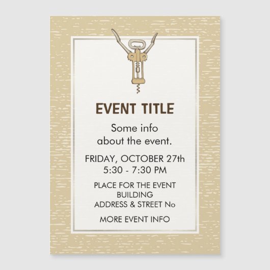 Korkenzieher Magnetkarte (Vorderseite)