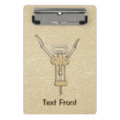 Korkenzieher Mini Klemmbrett (Vorderseite)