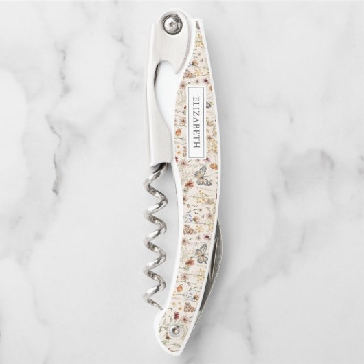 Korkenzieher mit floralen Namen (Vorderseite)