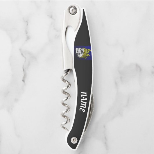 KORKENZIEHER MIT SCHÄDEL-KÖNIG (Vorderseite)