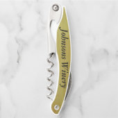 Korkenzieher - Name auf Bamboo Hintergrund (Vorderseite)