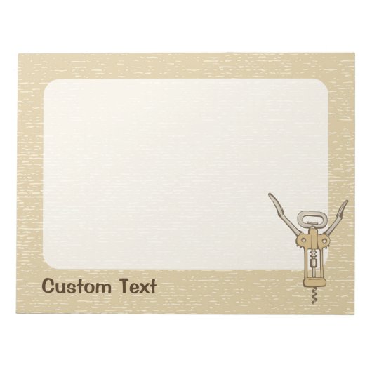 Korkenzieher Notizblock (Vorderseite)