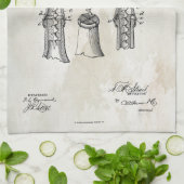 Korkenzieher-Patent-Druck-Tuch 1883 Geschirrtuch (Gefaltet)