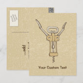 Korkenzieher Postkarte (Vorne/Hinten)