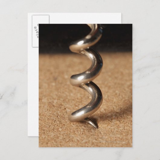 Korkenzieher. Postkarte (Vorne/Hinten)