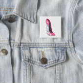 Korkenzieher-rosa Stilett-Schuh Button (Beispiel)