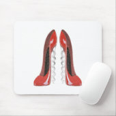 Korkenzieher-rote Stilett-Schuhe Mousepad (Mit Mouse)