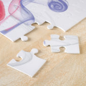 Korkenzieher-rotes Stilett-Schuh-Puzzlespiel Puzzle (Seite)