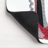 Korkenzieher-rotes Stilett-und Rotwein-Kunst Mousepad (Ecke)
