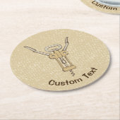 Korkenzieher Runder Pappuntersetzer (Angewinkelt)