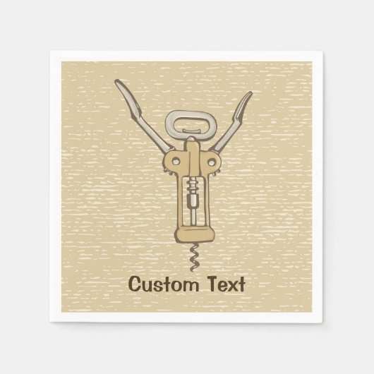 Korkenzieher Serviette (Vorderseite)