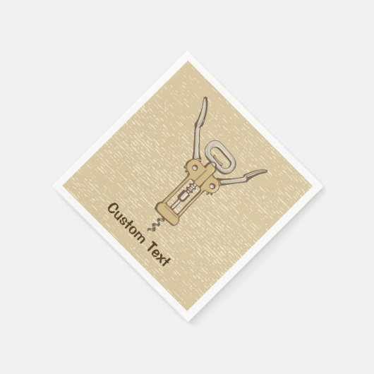 Korkenzieher Serviette (Ecke)