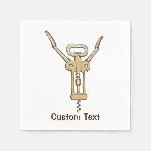 Korkenzieher Serviette (Vorderseite)