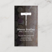 Korkenzieher Weinöffner | Korken in Tabelle Visitenkarte (Vorderseite)