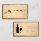 Korkenzieher | Worldbrawn Leather Trim Visitenkarte (Vorne/Hinten)