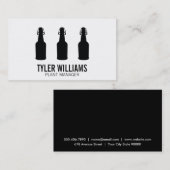Korkflaschen | (Schwarz) Visitenkarte (Vorne/Hinten)