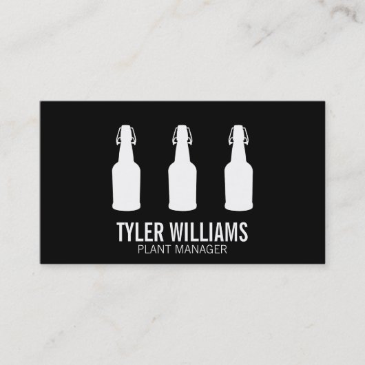 Korkflaschen | (weiß) visitenkarte (Vorderseite)