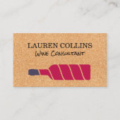 Korkgeschichte | Stilvolles Weinlogo Visitenkarte (Vorderseite)